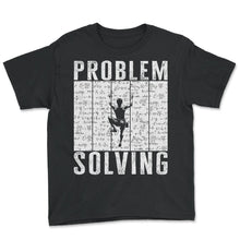 Load image into Gallery viewer, Problem Solving Math Bouldering Climber T Shirt - Youth Tee - Black