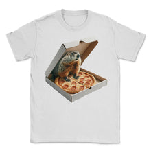 Load image into Gallery viewer, Pizza Loving Groundhog Day Prediction - Unisex T-Shirt - White