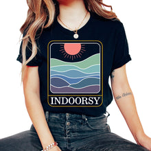 Load image into Gallery viewer, Introvert Shirt, Indoorsy Tee, Gift Ideas For Introvert Person, - Unisex T-Shirt - Black