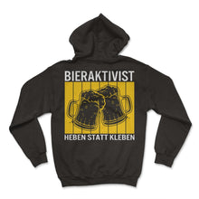 Load image into Gallery viewer, Bieraktivist Heben Statt Kleben witziges - Hoodie - Black