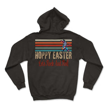 Load image into Gallery viewer, Hoppy Easter Let's Rock And Roll Sans T-Shirt - Hoodie - Black
