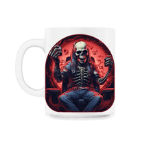 Load image into Gallery viewer, Gamer Skeleton Rock On High Score - 11oz Mug - White