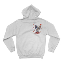 Load image into Gallery viewer, Furry Valentine Adorable Animal Love Pocket Tee for Valentine's Day - Hoodie - White
