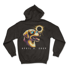 Load image into Gallery viewer, Dog Sunglasses April 8 2024 Total Solar Eclipse T Shirt - Hoodie - Black
