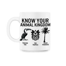 Load image into Gallery viewer, Tropical Shirt, Know Your Animal Kingdom Toucan Tiki Palm Tee, Bird - 11oz Mug - White