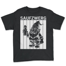Load image into Gallery viewer, Saufzwerg Saufzerg Party, Carnival or Fancy Dress Costume Funny - Youth Tee - Black