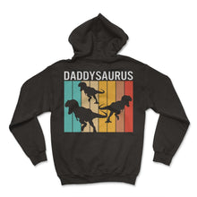 Load image into Gallery viewer, Daddysaurus Papa von drei Kinder Dino Triplets Children's - Hoodie - Black