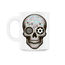 Load image into Gallery viewer, Code Master Skull Tee Programmer's Digital Matrix Shirt - 11oz Mug - White