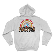 Load image into Gallery viewer, Teacher Shirt, Maestra Rainbow Tee, Proud Spanish Teacher, Teacher's