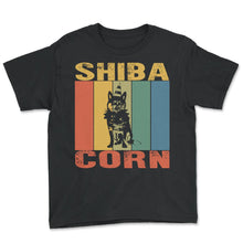 Load image into Gallery viewer, Shiba Corn Chasse T-Shirt - Youth Tee - Black