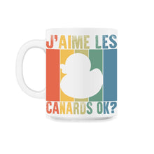 Load image into Gallery viewer, J'aime Les Canards Ok Chasse T-Shirt - 11oz Mug - White