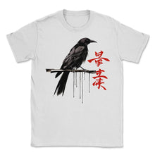 Load image into Gallery viewer, Shodo crow calligraphy artistry - Unisex T-Shirt - White