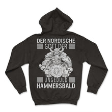 Load image into Gallery viewer, Der Nordische Gott Der Ungeduld Hammersbald - Hoodie - Black