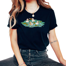 Load image into Gallery viewer, Halloween Shirt, Devil Ducks Halloween In A Pond Tee, Spooky Duck - Unisex T-Shirt - Black