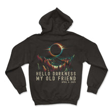Load image into Gallery viewer, Hello Darkness My Old Friend Eclipse T Shirt - Hoodie - Black