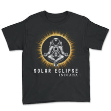 Load image into Gallery viewer, Solar Eclipse Indiana Eclipse T Shirt - Youth Tee - Black