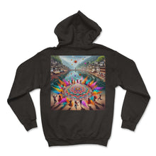Load image into Gallery viewer, Holi Reflections Colorful Joy T Shirt - Hoodie - Black