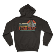 Load image into Gallery viewer, Capybara Shirt, IDK How Much Longer I Can Slay Retro Funny Tee, Cute - Hoodie - Black