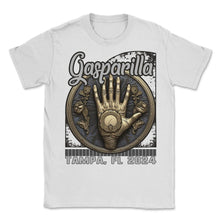 Load image into Gallery viewer, Gasparilla 2024 Tampa FL Skeleton Doubloon - Unisex T-Shirt - White