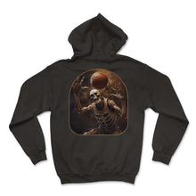 Load image into Gallery viewer, Basketball Skeleton Player Rock On Hoops Halloween Spooky Basketball - Hoodie - Black