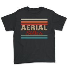 Load image into Gallery viewer, Aerial Silks Sans T-Shirt - Youth Tee - Black
