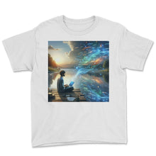Load image into Gallery viewer, Code Reflections Tech Enchantment T Shirt - Youth Tee - White