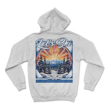 Load image into Gallery viewer, Let’s Ski Kaleidoscope Skiing Symmetrical Slopes Mountain Mirrors - Hoodie - White