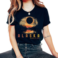 Load image into Gallery viewer, Alaska April 8 2024 Eclipse T Shirt - Unisex T-Shirt - Black