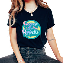 Load image into Gallery viewer, Motivational Shirt, Progress Over Perfection Cute Tee, Back To School