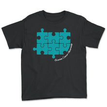 Load image into Gallery viewer, Cancer Awareness Shirt, Teal Ribbon Ovarian Cancer Awareness Tee,