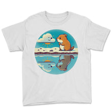 Load image into Gallery viewer, Groundhog Day Reflection Forecast T Shirt - Youth Tee - White