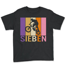Load image into Gallery viewer, Sieben Kinder Geburtstagsshirt 7 Jahre Jungen BMX 7 Geburtstag - Youth Tee - Black