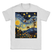 Load image into Gallery viewer, Honey Bee Starry Night Shirt - Unisex T-Shirt - White