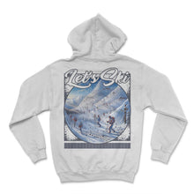 Load image into Gallery viewer, Let’s Ski Melodious Mountain Maneuvers Slope Stave Symphony Alpine - Hoodie - White