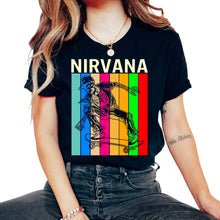 Load image into Gallery viewer, Nirvana Funny Skeleton Skateboard Unique For Skater - Unisex T-Shirt - Black