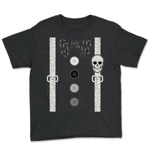 Load image into Gallery viewer, Halloween Shirt, Suspender Skeleton Skull Bones Dance Grave Tee, Gift