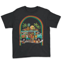 Load image into Gallery viewer, Pura Vida Hippie Van Retro - Youth Tee - Black
