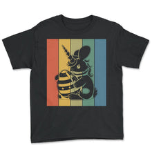 Load image into Gallery viewer, Rabbit Unicorn Easter Egg Cute Chasse T-Shirt - Youth Tee - Black