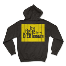 Load image into Gallery viewer, ich gehe jetzt bier trinken - Hoodie - Black