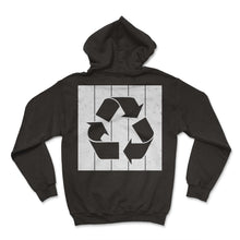 Load image into Gallery viewer, Eco Lover Environment Recycle Sign T Shirt - Hoodie - Black