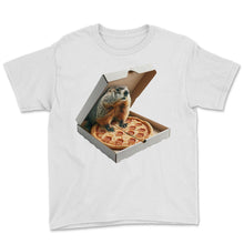 Load image into Gallery viewer, Pizza Loving Groundhog Day Prediction - Youth Tee - White