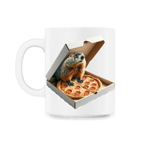 Load image into Gallery viewer, Pizza Loving Groundhog Day Prediction - 11oz Mug - White