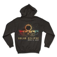 Load image into Gallery viewer, Solar Eclipse April 8 2024 Retro Eclipse T Shirt - Hoodie - Black
