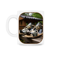 Load image into Gallery viewer, Geta Sandal Snails Slow Exploration T Shirt - 11oz Mug - White