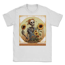 Load image into Gallery viewer, Zombie Gardener Halloween T Shirt - Unisex T-Shirt - White