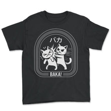 Load image into Gallery viewer, Baka Japanese Funny Kawaii Anime T Shirt - Youth Tee - Black