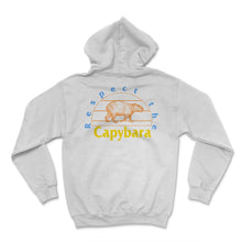 Load image into Gallery viewer, Capybara Shirt, Respect The Capybara Cute Retro Tee, Veterinarian - Hoodie - White