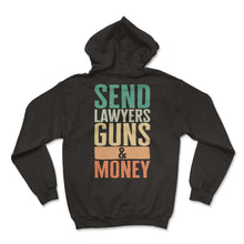Load image into Gallery viewer, Lawyer Shirt, Send Lawyers Guns And Money Vintage Tee, Lawyers Gift