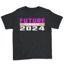 Load image into Gallery viewer, Future Mamie 2024 Humour T Shirt - Youth Tee - Black