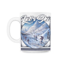 Load image into Gallery viewer, Let’s Ski Melodious Mountain Maneuvers Slope Stave Symphony Alpine - 11oz Mug - White